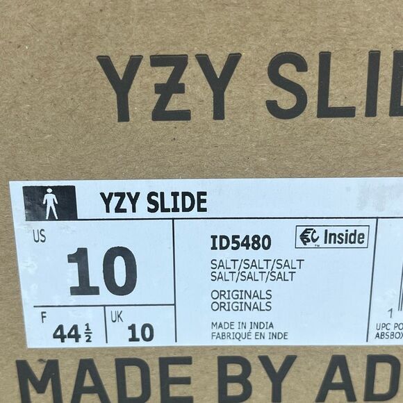 Adidas Yeezy Slide “Salt” ID5480 Men’s US 10 Originals Foam Sandals main image 5